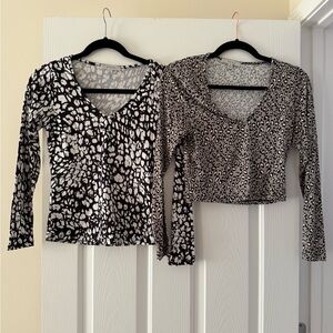 Gaze Patterned XS Tops - quantity 2